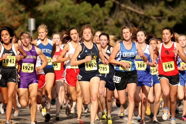 2009 CIF XC Girls D5-013.JPG - 2009 California CIF Cross Country Championships, Woodward Park, Fresno, California